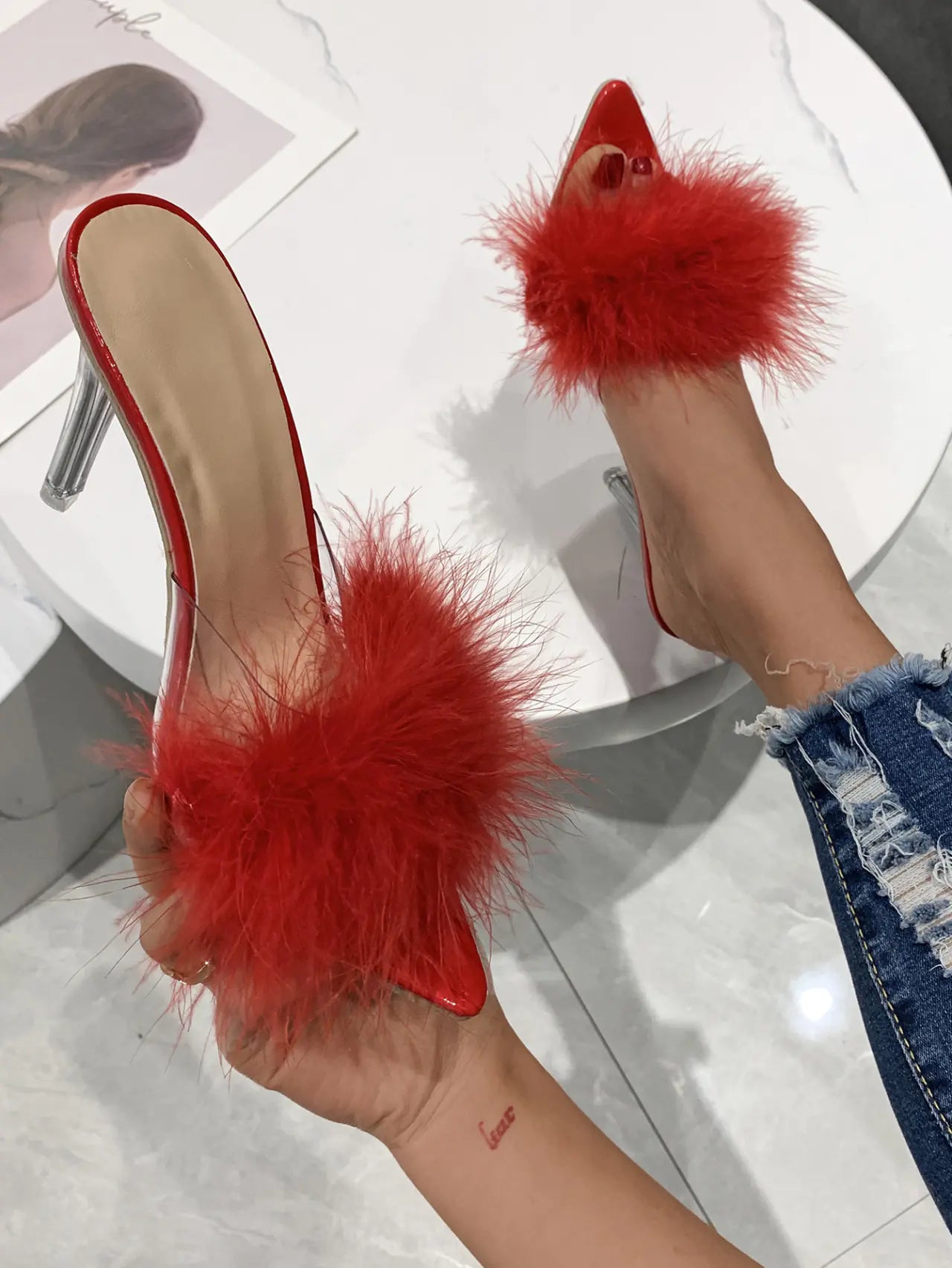 Sandalias Stiletto de Punta
