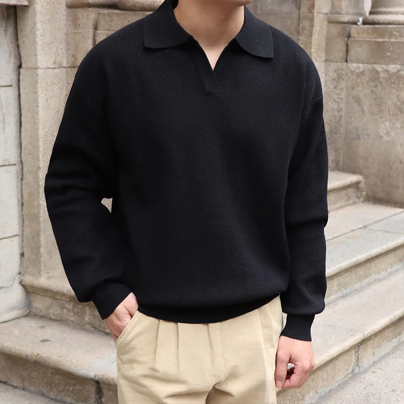 Suéter de cuello en V para hombre