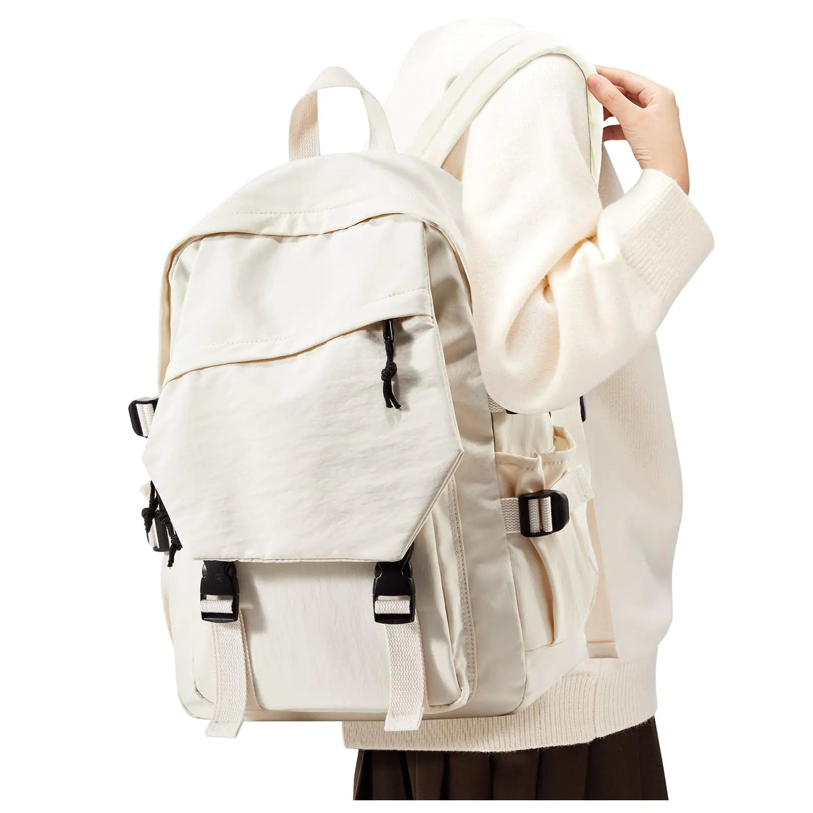 Mochila blanca compacta