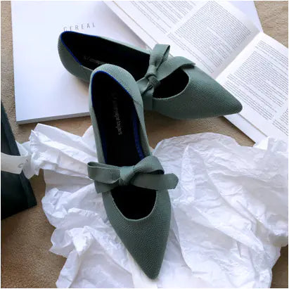 Zapatos Planos Casuales con Lazo