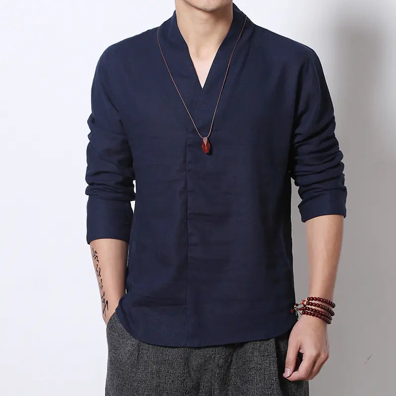 Camisa de lino para hombre