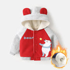Chaqueta polar con capucha para bebé, niño y niña, invierno