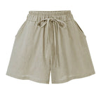 Pantalones cortos holgados de cintura alta de verano