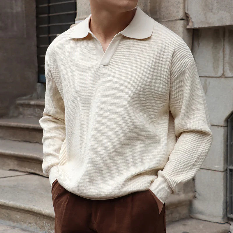 Suéter de cuello en V para hombre