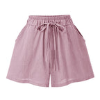 Pantalones cortos holgados de cintura alta de verano
