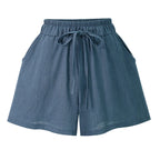 Pantalones cortos holgados de cintura alta de verano