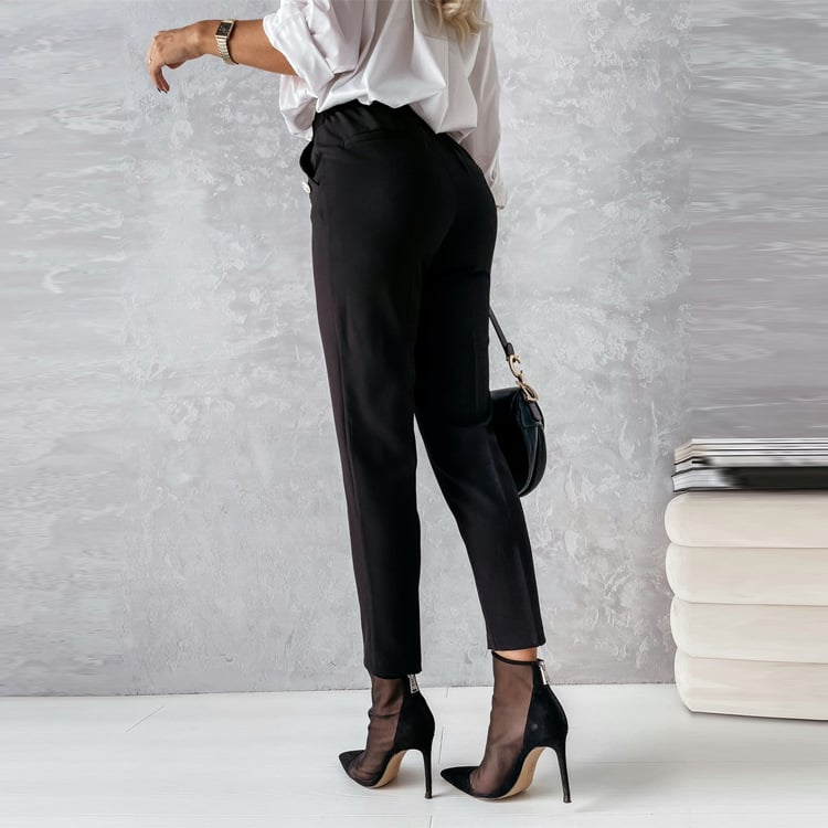 Pantalones de traje casuales de primavera de corte entallado