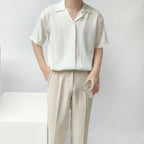 Camisa de Ajuste Suelto y Manga Corta Casual
