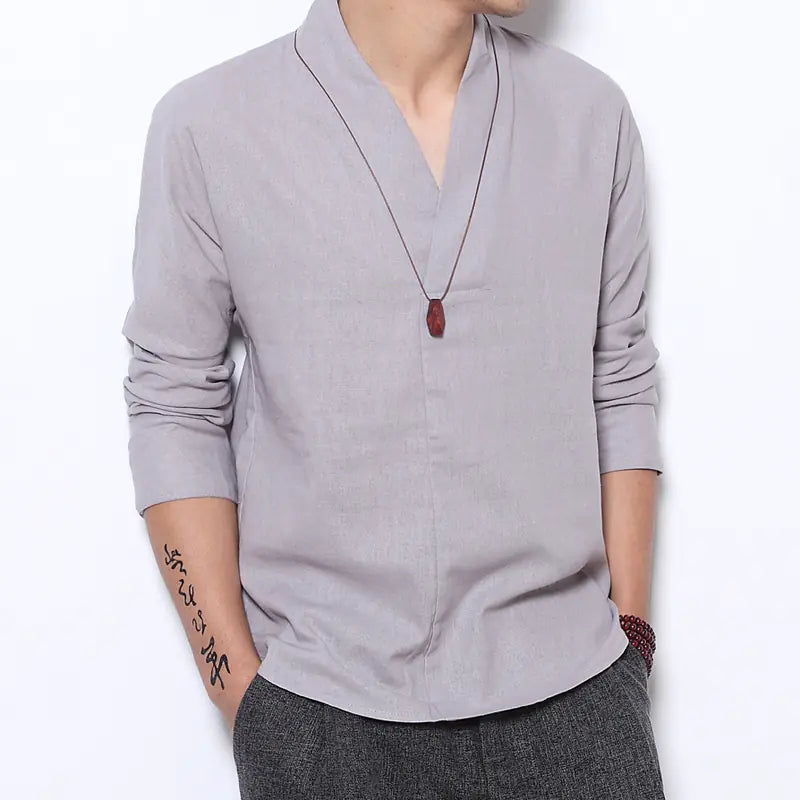 Camisa de lino para hombre
