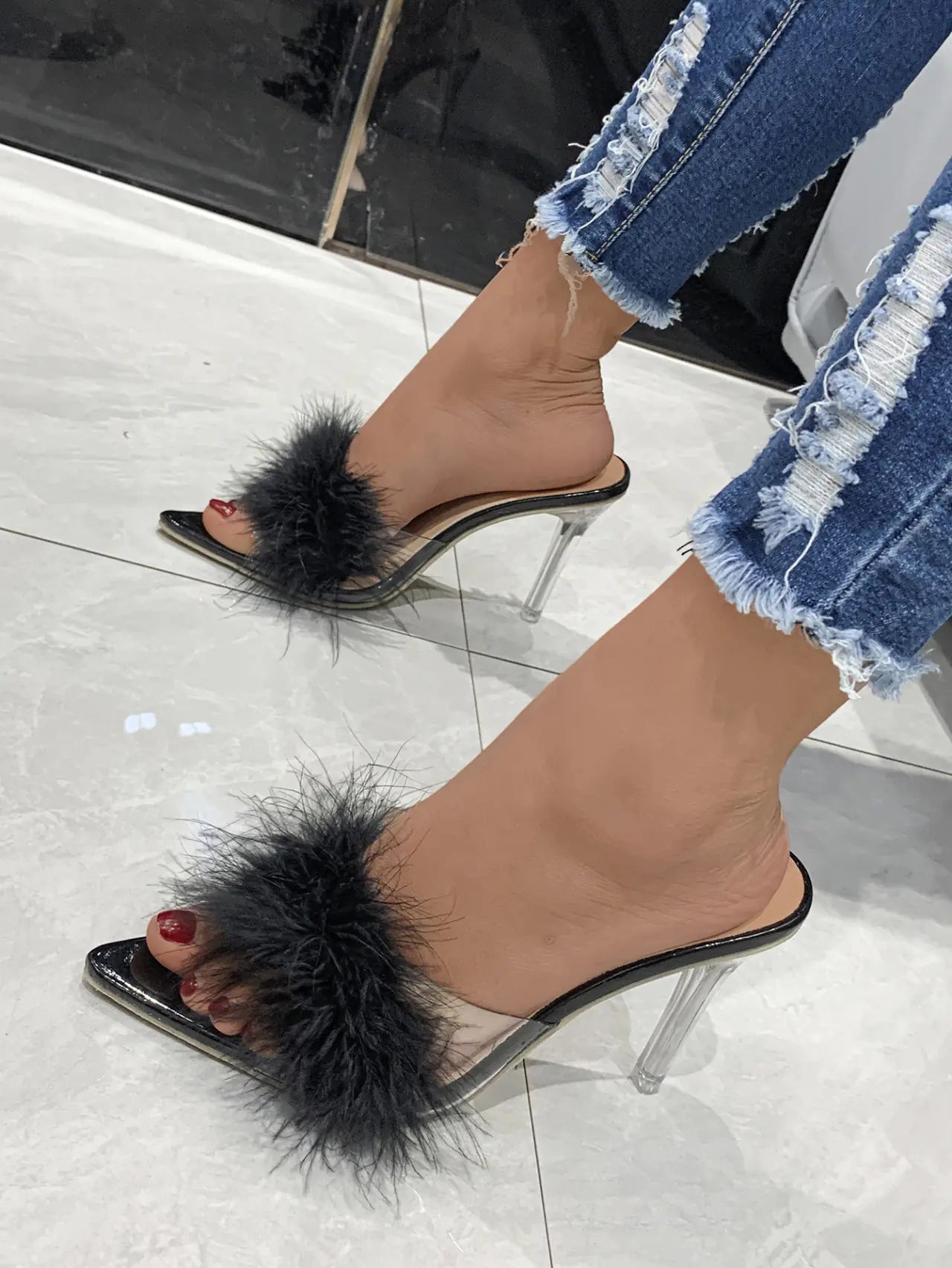 Sandalias Stiletto de Punta