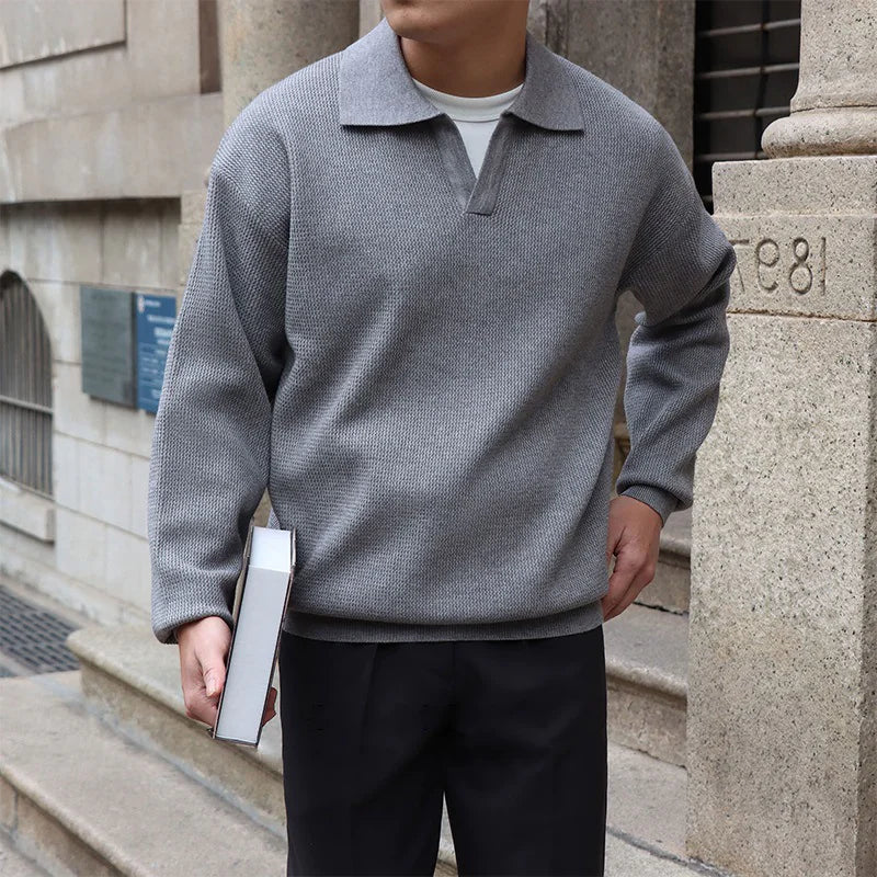 Suéter de cuello en V para hombre