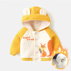 Chaqueta polar con capucha para bebé, niño y niña, invierno