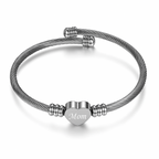 Pulseras trenzadas de acero inoxidable para el Día de la Madre