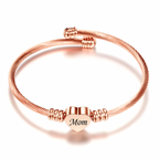 Pulseras trenzadas de acero inoxidable para el Día de la Madre