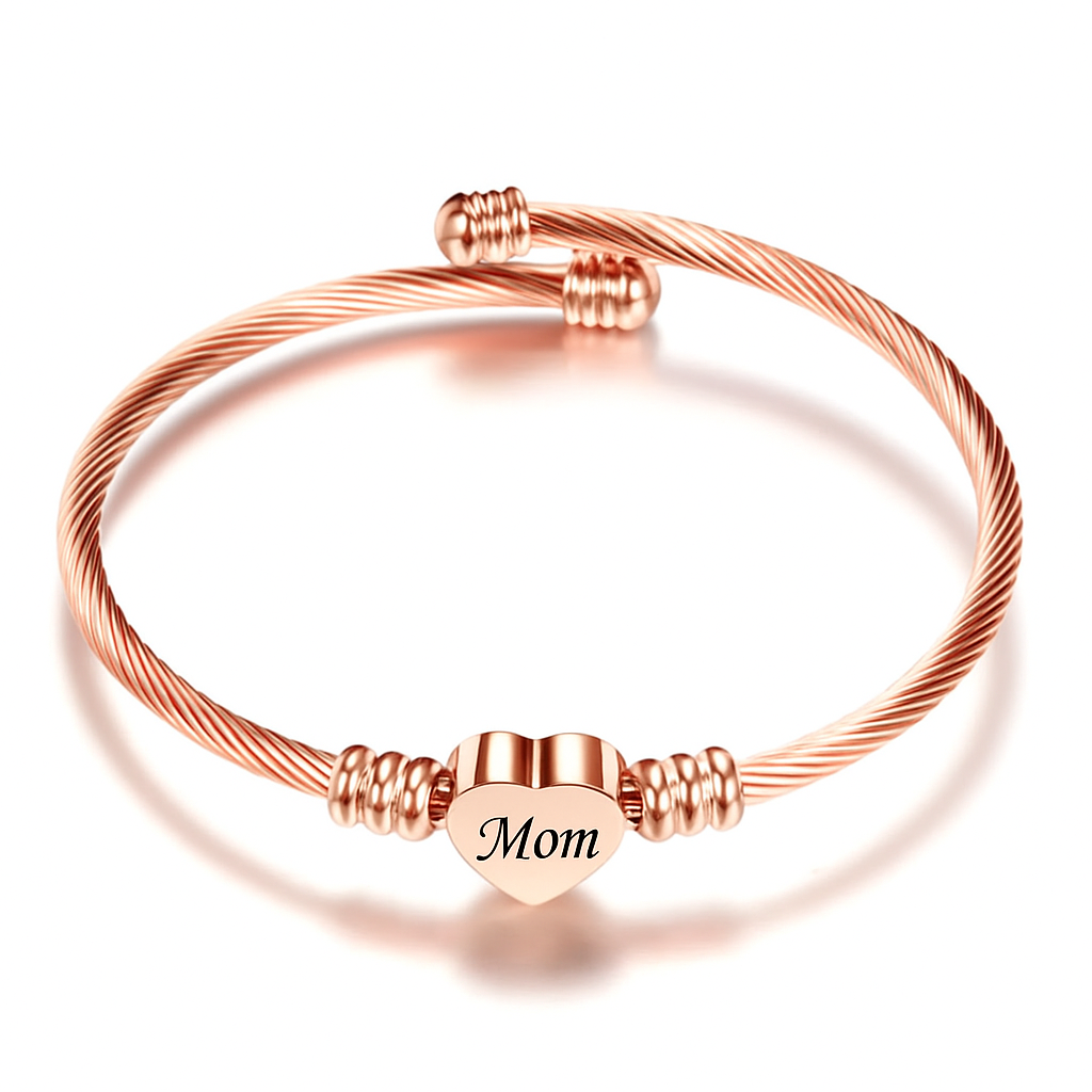 Pulseras trenzadas de acero inoxidable para el Día de la Madre