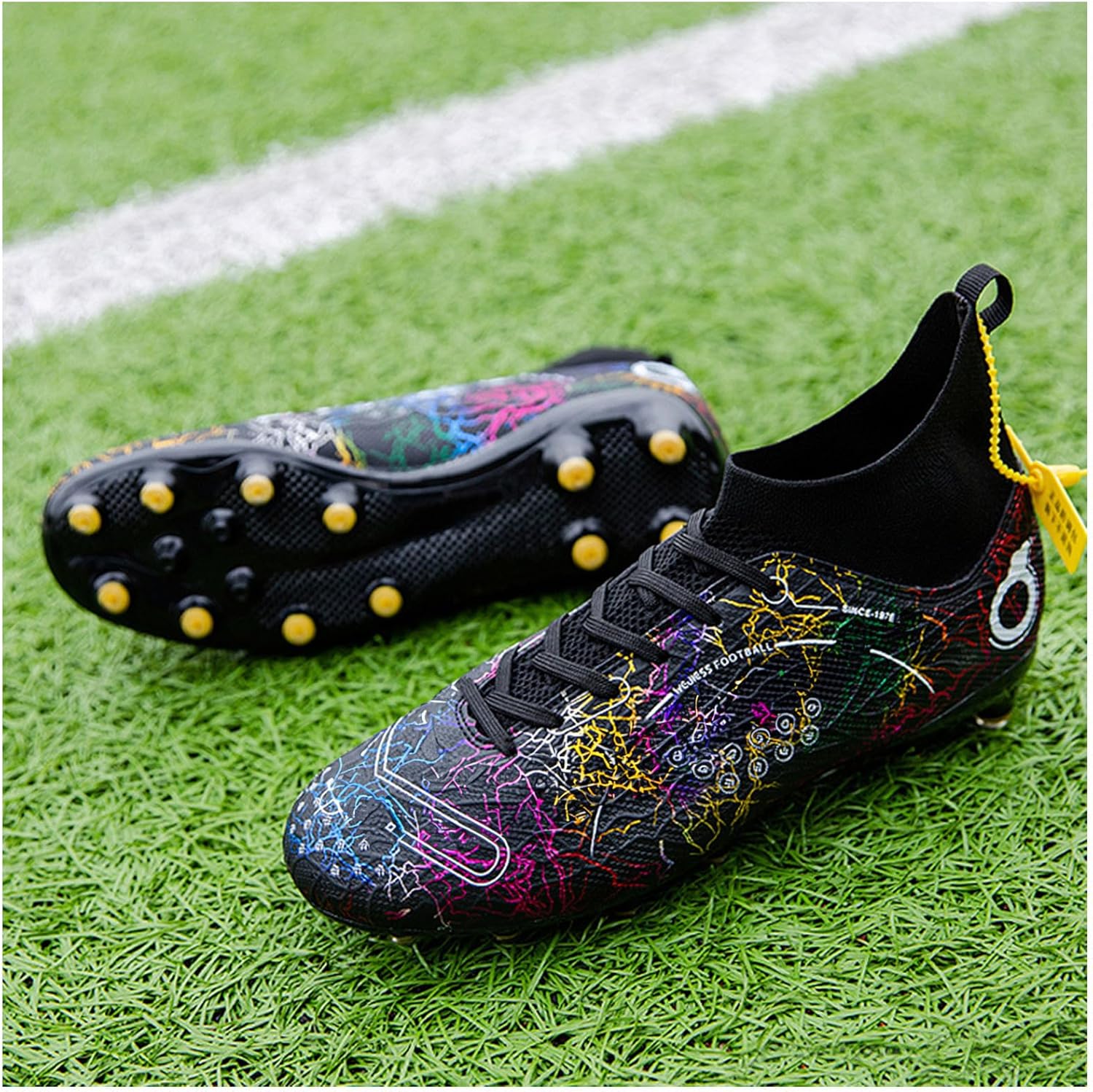 Zapatos de fútbol de césped artificial de caña alta