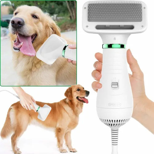 Peine Secador de Pelo Eléctrico para Perros y Gatos