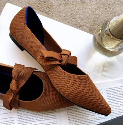 Zapatos Planos Casuales con Lazo